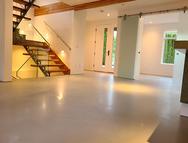 North Van renovation — Metro Vancouver residential concrete floor