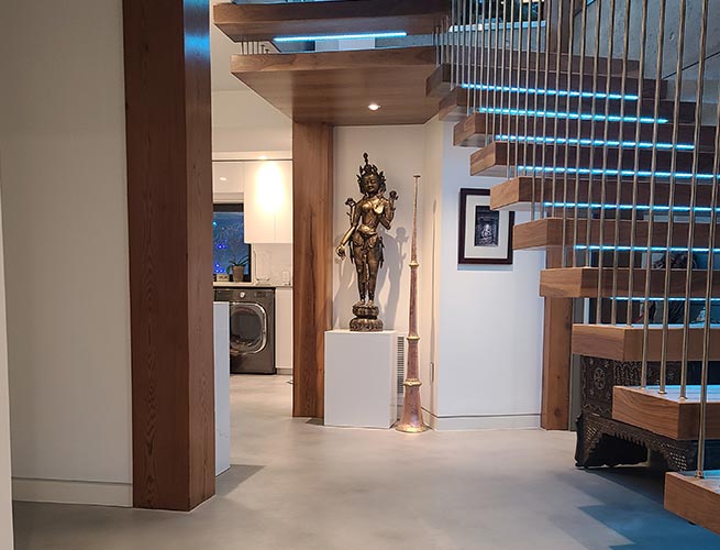 West Coast modern — Metro Vancouver residential concrete floor